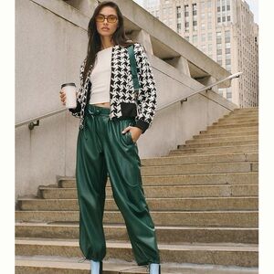 Anthropologie Pilcro Faux Leather Soft Parachute Pants